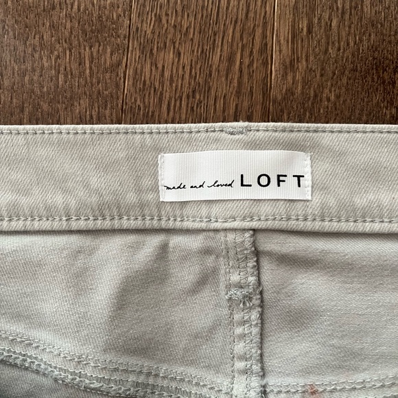 LOFT high waist skinny crop light grey tie dye detailed - Picture 9 of 12